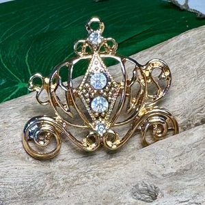 NEW Large Rhinestone Cinderella Carriage Pendant diy Jewelry Making Charm